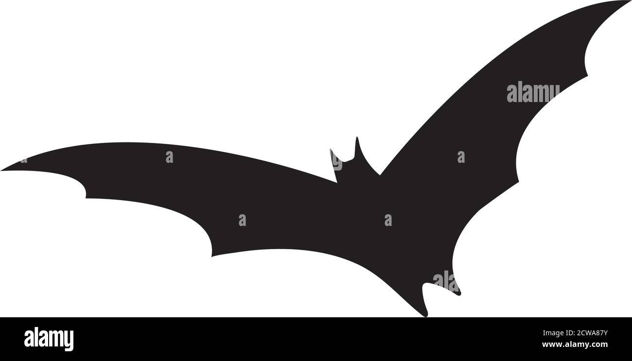 BAT Flying Icon disegno modello vettore isolato illustrazione Illustrazione Vettoriale