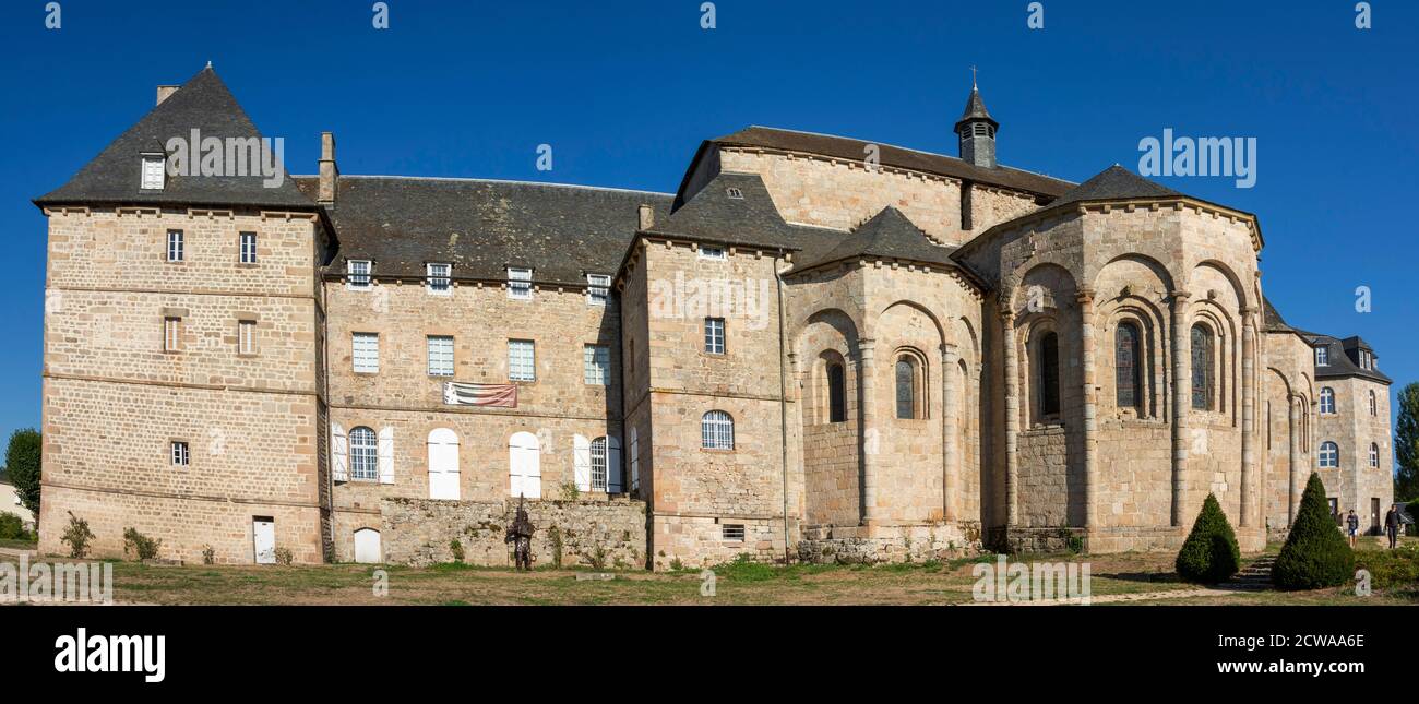 Meymac, l'Abbazia di Saint-André ospita il Centro d'Arte Contemporanea e il Museo Archeologico, Correze, Nouvelle Aquitaine, Francia Foto Stock