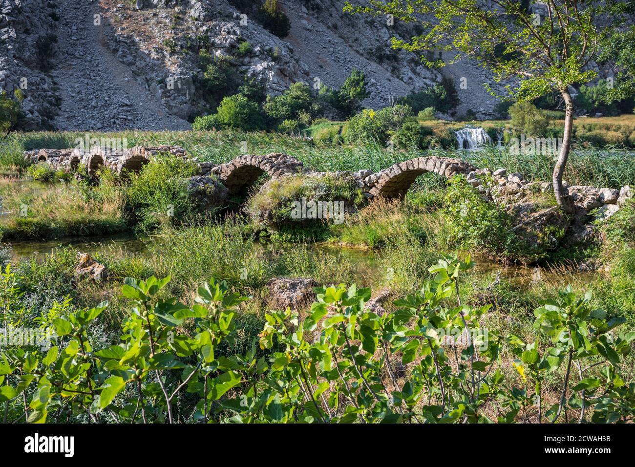 Il ponte di Kuda (Kudin Most) sul fiume Krupa Foto Stock