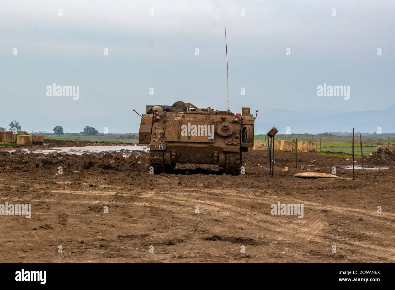 Veicolo blindato militare Foto Stock