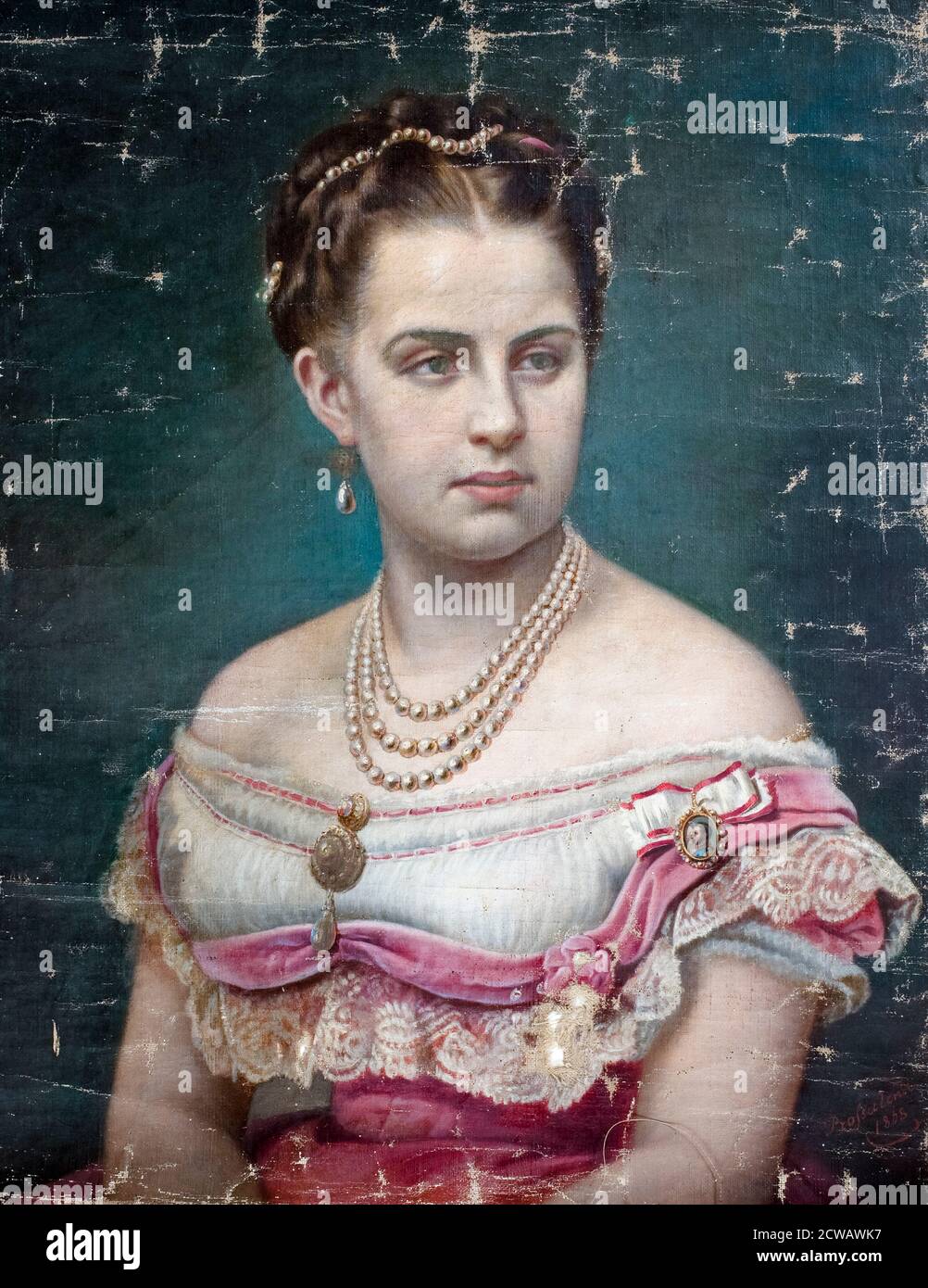 Regina Olga di Grecia (1851-1926), ritratto di Elisabeth Jerichau Baumann, 1868 Foto Stock
