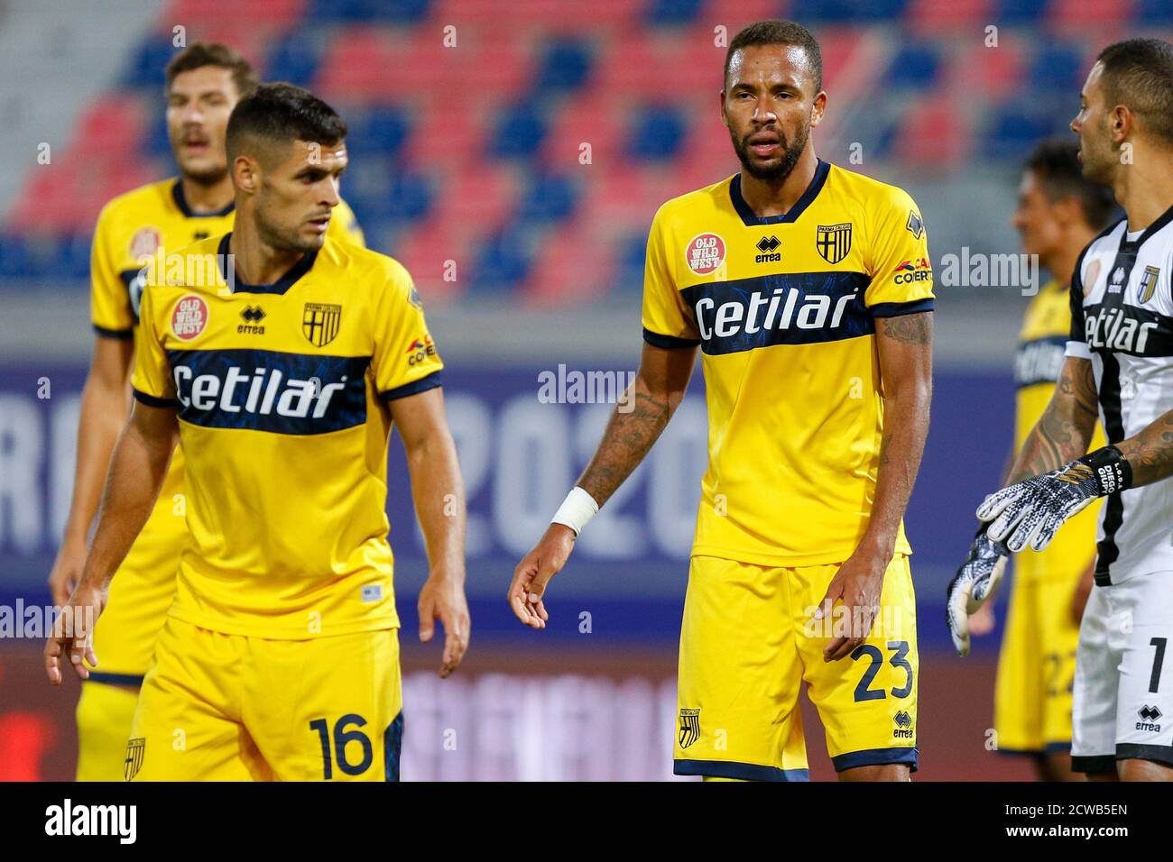 28 2020;Ara Stadium, 28 set 2020, Hernani Jr (Parma Calcio 1913) durante Bologna vs Parma - Calcio italiano Serie A match - Credit: LM/Francesco Scaccianoce (Credit Image: © Francesco Scaccianoce/LPS via ZUMA Wire) 39 Foto Stock