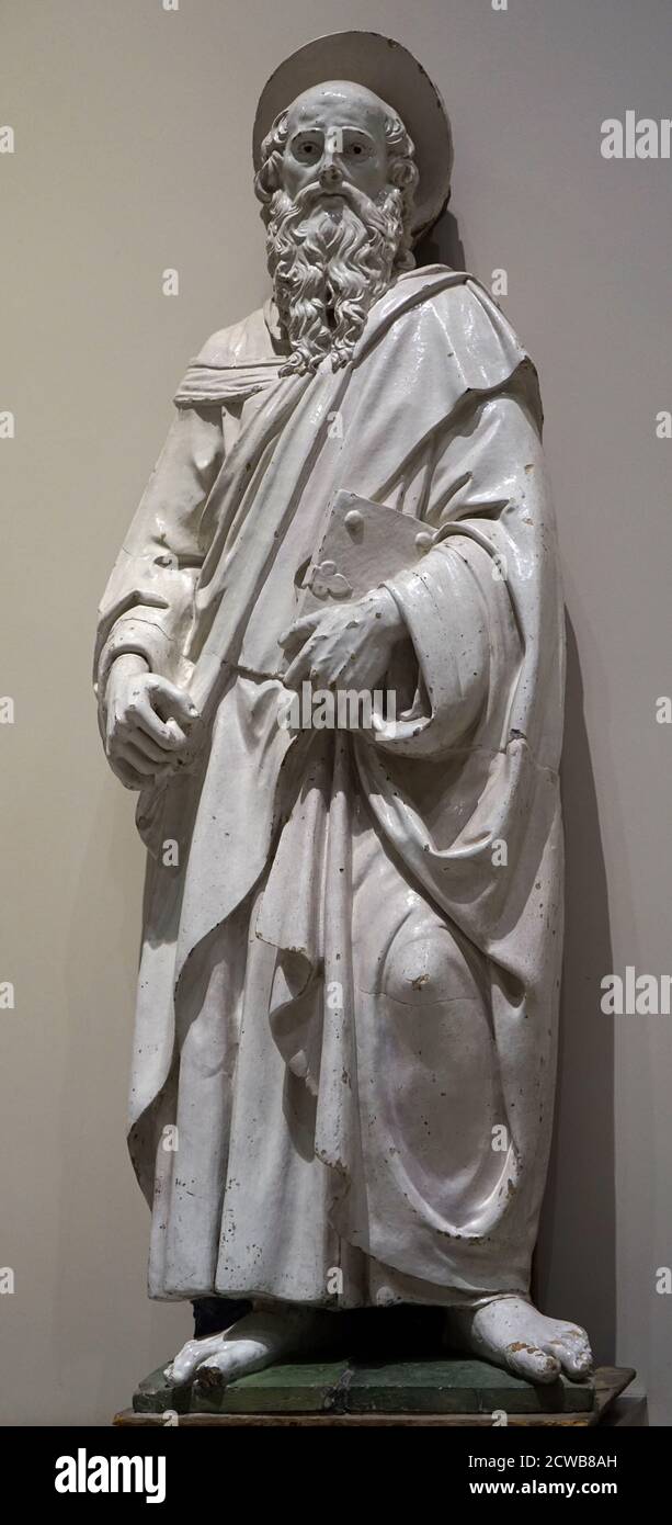 Scultura di San Bartolomeo dalla bottega di Andrea della Robbia Foto Stock