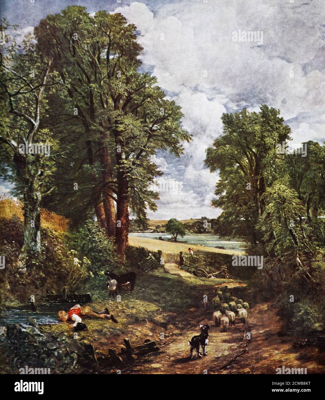 Dipinto intitolato 'la Cornovaglia' di John Constable. John Constable (1776-1837) un pittore inglese di paesaggio Foto Stock
