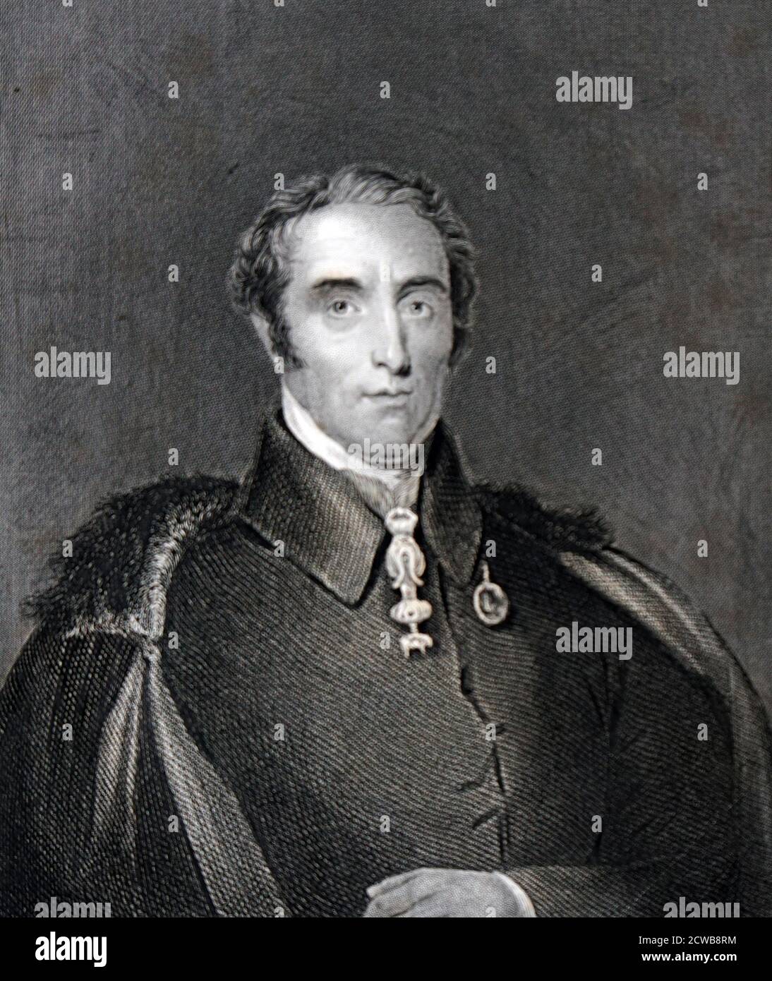 Arthur Wellesley, primo duca di Wellington (Wellington, 1 maggio 1769 – 14 settembre 1852), è stato un . Vinse una notevole vittoria contro Napoleone nella Battaglia di Waterloo nel 1815. Foto Stock