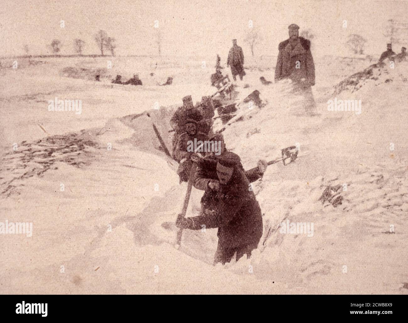 Guerra di trincea in Russia, fronte orientale, prima guerra mondiale. 1915 Foto Stock