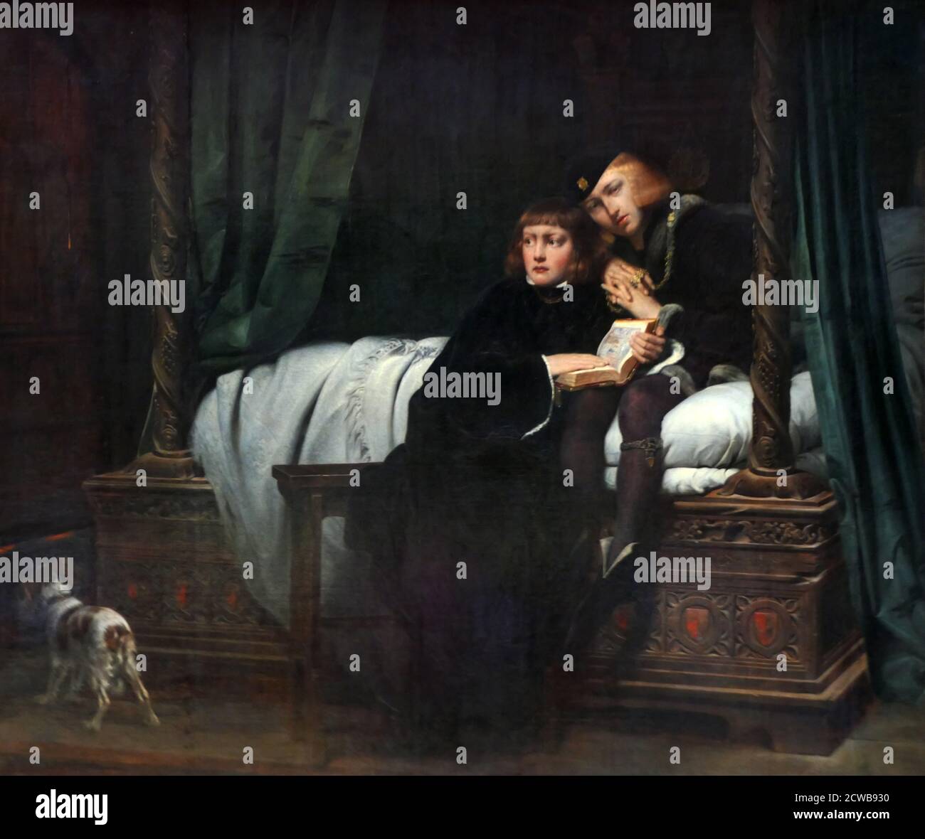 Dipinto intitolato 'i figli di Edoardo' di Paul Delaroche. Paul Delaroche (1797-1856) un pittore francese Foto Stock