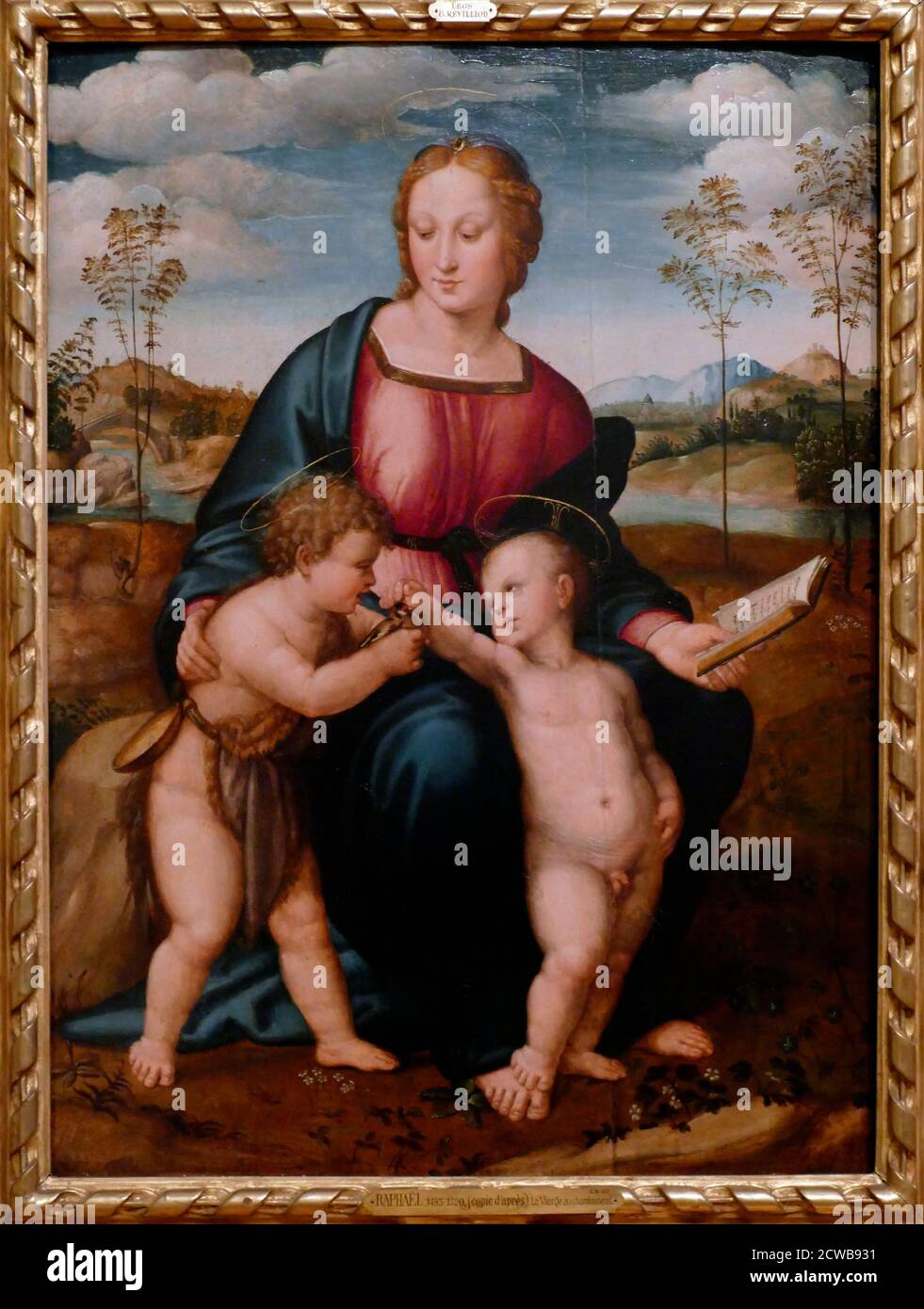 Copia dopo Raffaello (1483-1520); Madonna del cardellino; (Madonna del Goldfinch). 1547 Foto Stock