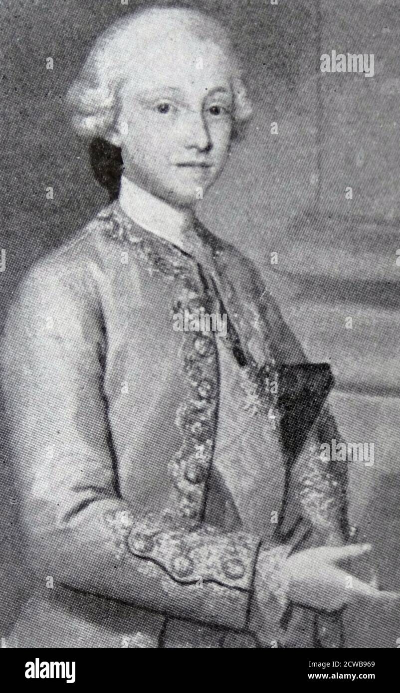 Infante Gabriele di Spagna (1752 - 1788), figlio di Carlo III di Spagna e di sua moglie Maria Amalia di Sassonia. Foto Stock
