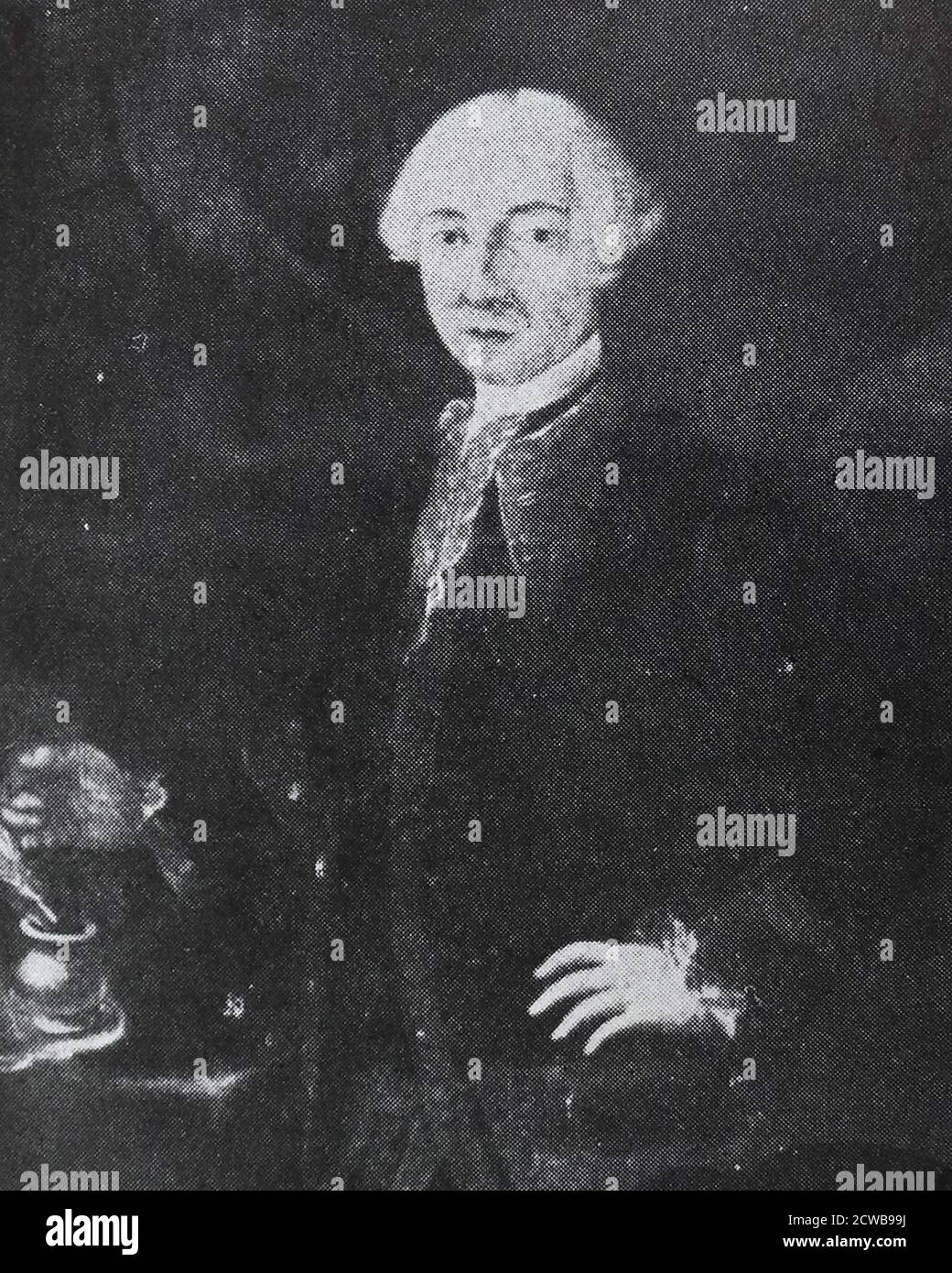 Ritratto di Ramon de la Cruz (1731-1794) un neoclassico spagnolo drammaturgo Foto Stock