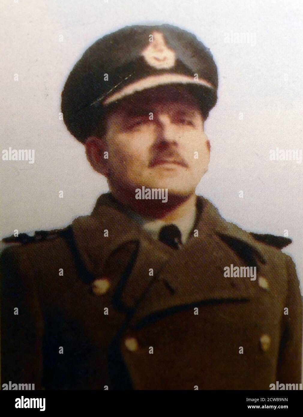 Fotografia di Frank Whittle (1907-1996) un'aviazione reale inglese ingegnere ufficiale dell'aria Foto Stock