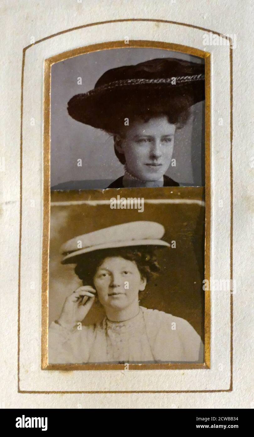 Fotografie di un album fotografico di famiglia inglese. Inizio del ventesimo secolo. 1918 Foto Stock