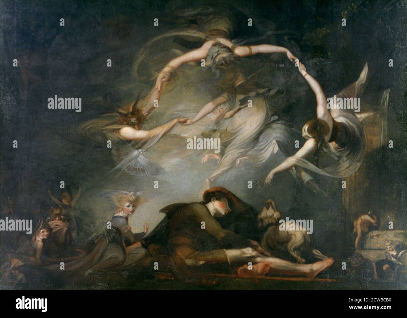 The Shepherd's Dream, from 'Paradise Lost', 1793, by Henry Fuseli. Scoperto nella collezione del Tate, Londra. Foto Stock