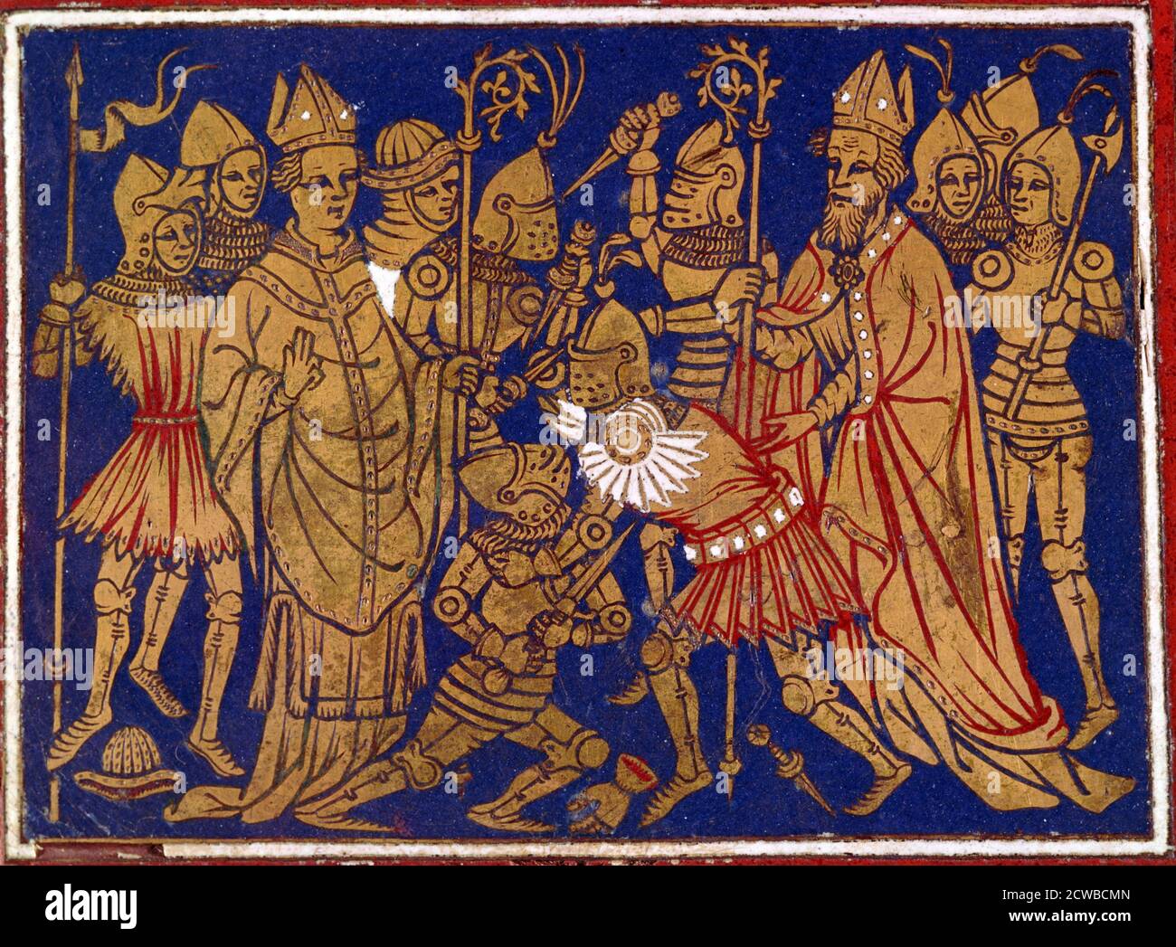 Combattimento giudiziario, 12 ° secolo. Un'illustrazione, di un artista sconosciuto, dalla collezione del Musee de Beaux Arts, Orleans. Foto Stock