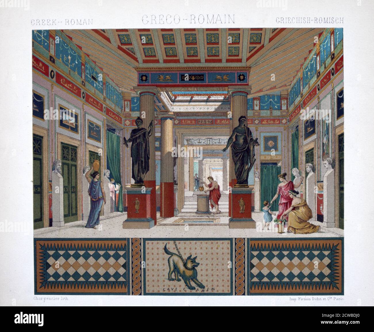 Greco, tempio romano, c1800-1835. Dell'artista francese Firmin Didot. Foto Stock