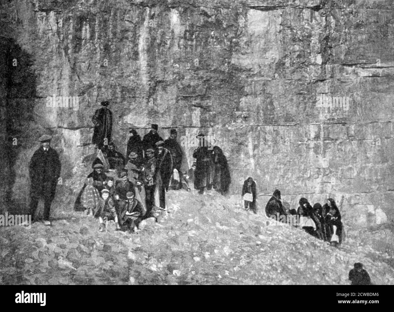 Rifugiati, altezze Belleville, durante il bombardamento di Verdun, Francia, prima guerra mondiale, 1916. Una stampa di le Pays de France, 23 marzo 1916. Il fotografo è sconosciuto. Foto Stock