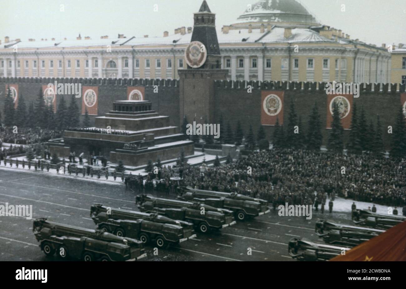 Rassegna militare, Piazza Rossa, Mosca, 1971. Foto Stock