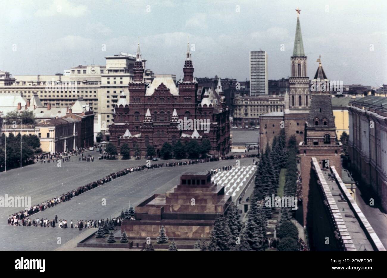 Il mausoleo di Lenin, Piazza Rossa di Mosca, 1980. Foto Stock