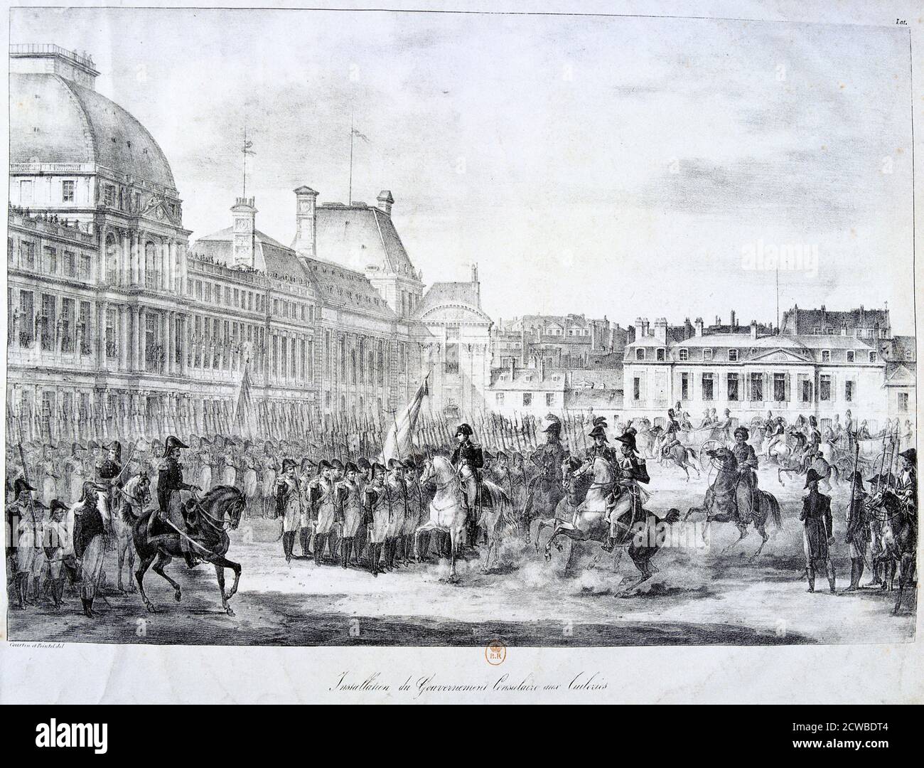Insediamento del Governo a Tuileries', 19 ° secolo. Artista: Sconosciuto Foto Stock