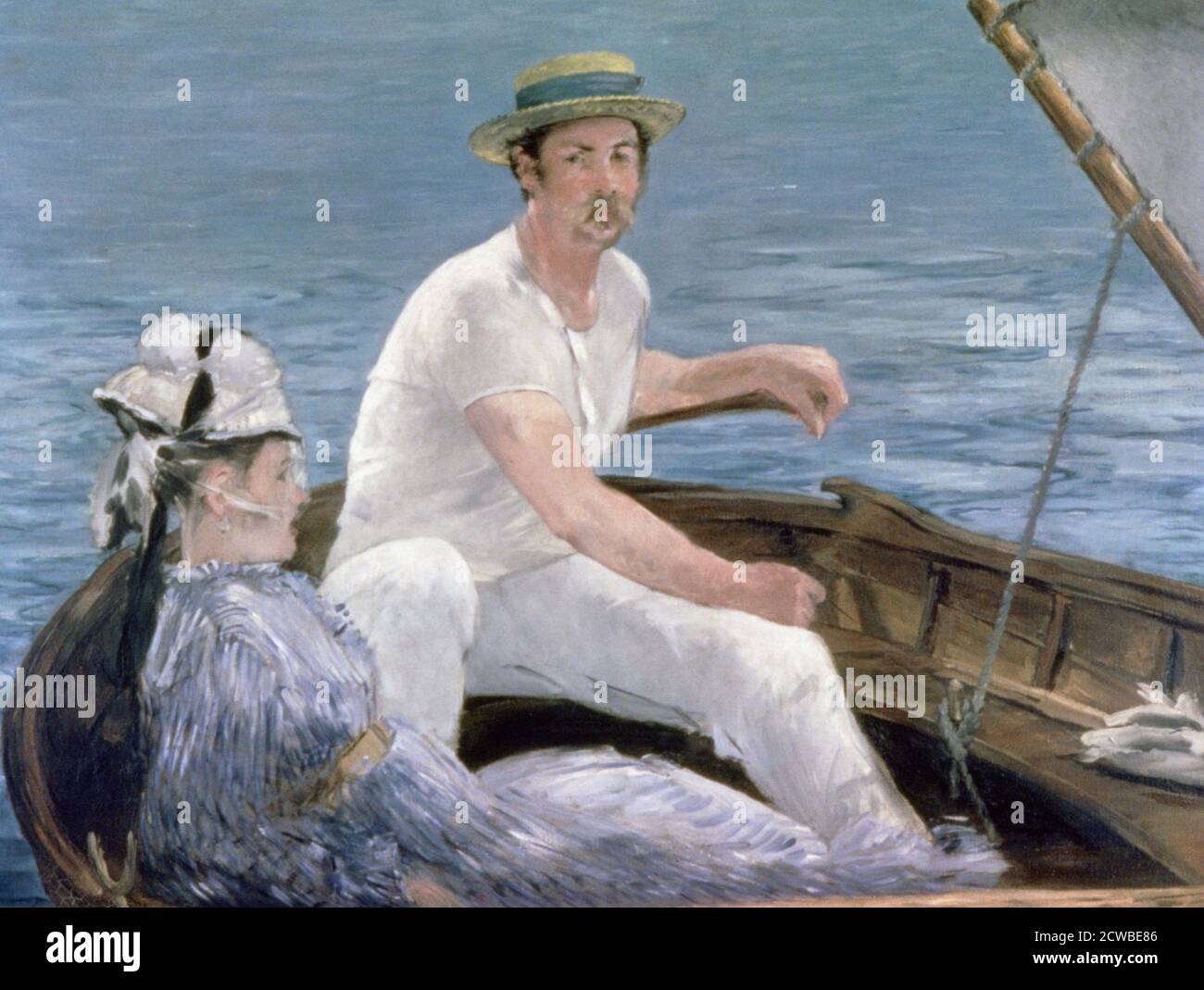 Boating', 1874. Artista: Edouard Manet. Edouard Manet (1832-1883) è stato un pittore modernista francese. Fu uno dei primi artisti del XIX secolo a dipingere la vita moderna. Foto Stock