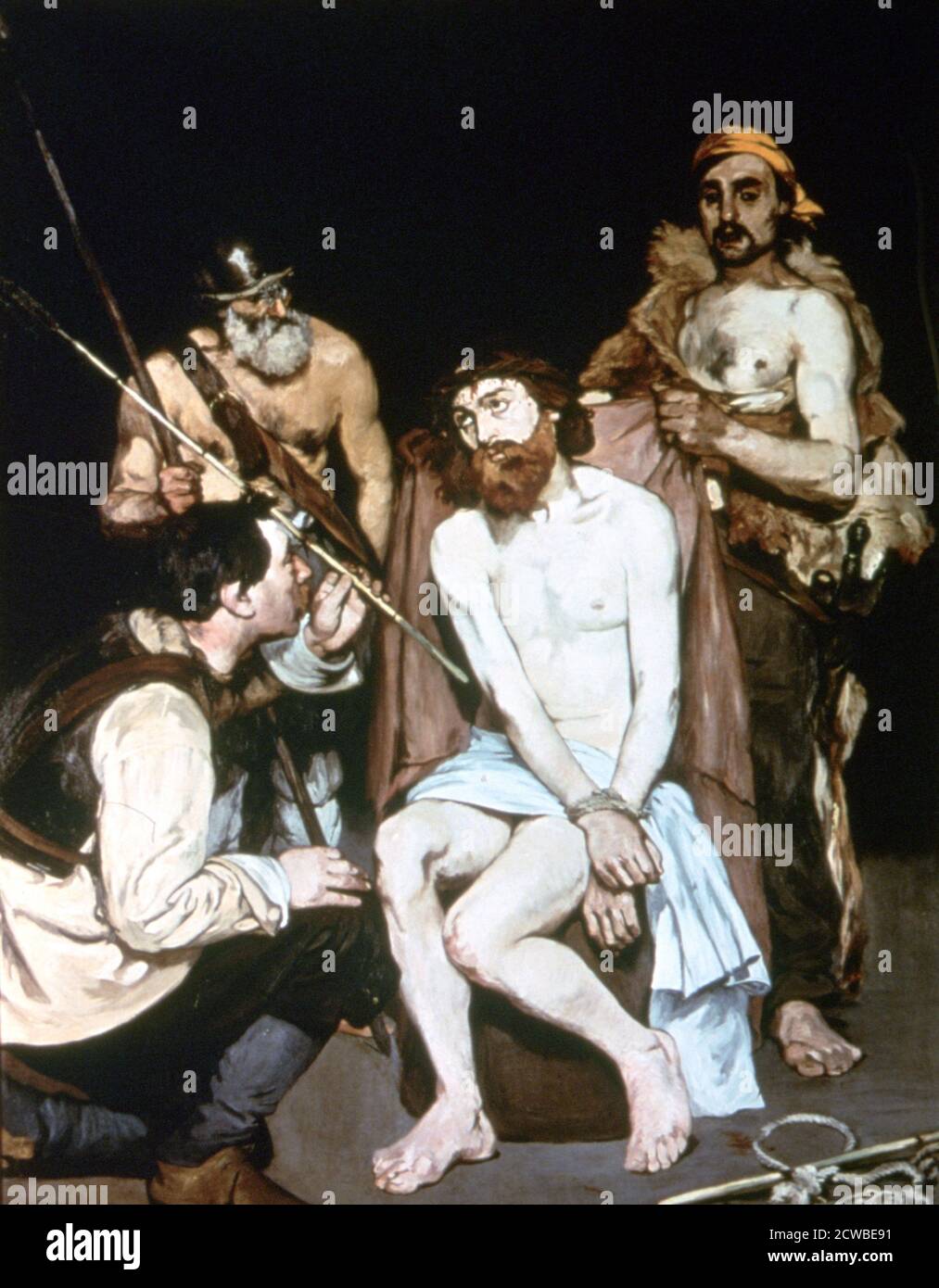 Il Mocking di Cristo', 1885. Artista: Edouard Manet. Edouard Manet (1832-1883) è stato un pittore modernista francese. Fu uno dei primi artisti del XIX secolo a dipingere la vita moderna. Foto Stock