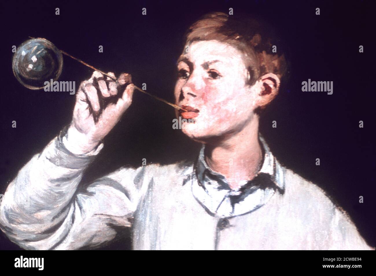 Boy Blowing Bubbles', Detail, 1867, Artist: Edouard Manet. Edouard Manet (1832-1883) è stato un pittore modernista francese. Fu uno dei primi artisti del XIX secolo a dipingere la vita moderna. Foto Stock