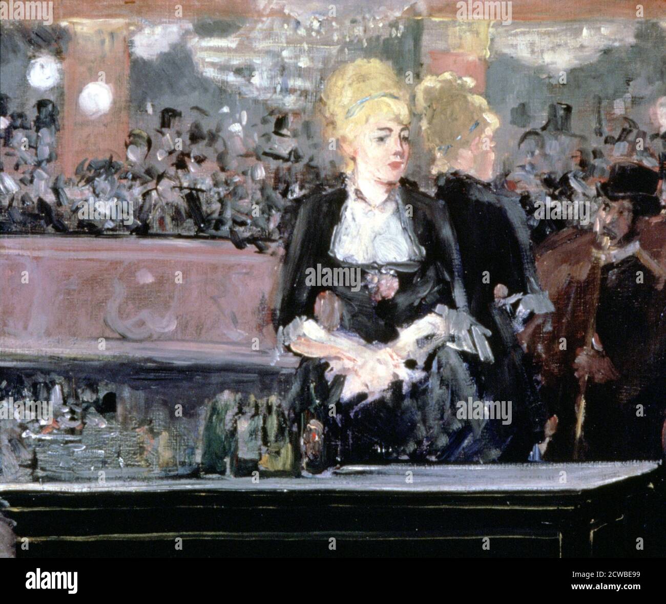 Bar al Folies Bergere', 1881. Artista: Edouard Manet. Edouard Manet (1832-1883) è stato un pittore modernista francese. Fu uno dei primi artisti del XIX secolo a dipingere la vita moderna. Foto Stock