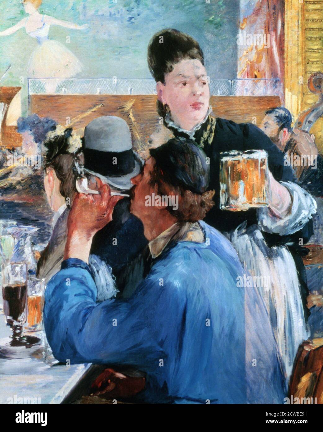 Corner of a Cafe Concert', 1878-1880. Artista: Edouard Manet. Edouard Manet (1832-1883) è stato un pittore modernista francese. Fu uno dei primi artisti del XIX secolo a dipingere la vita moderna. Foto Stock