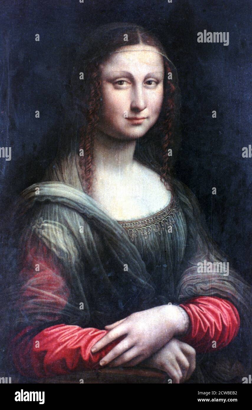 La Joconde', c1500. Artista: Leonardo da Vinci. Leonardo da Vinci (1452-1519) è stato un polymath italiano del Rinascimento. Foto Stock