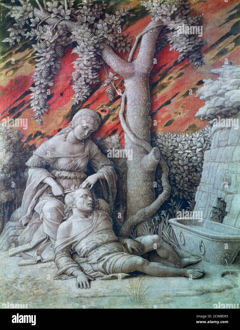 Samson e Delilah', c1500. Artista: Andrea Mantegna. Andrea Mantegna (1431-1506) è stato un pittore italiano, allievo di archeologia romana e genero di Jacopo Bellini. Foto Stock