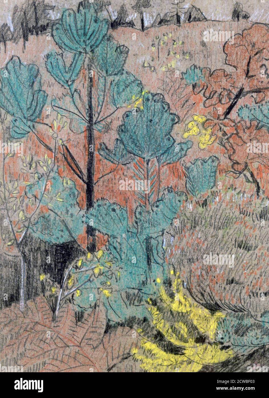 Under Wood', c1883-1927. Artista: Paul Serusier. Paul Serusier (1864-1927) è stato un pittore francese che è stato un pioniere dell'arte astratta e un'ispirazione per il movimento all'avanguardia Nabis. Foto Stock