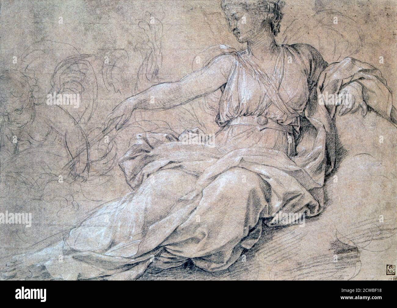 Juno e Cartagine', c1636-1655. Artista: Eustache le Sueur. Eustache le Sueur (1616-1655) è stato un artista francese e uno dei fondatori dell'Accademia francese di pittura. È conosciuto soprattutto per i suoi dipinti di soggetti religiosi. Foto Stock