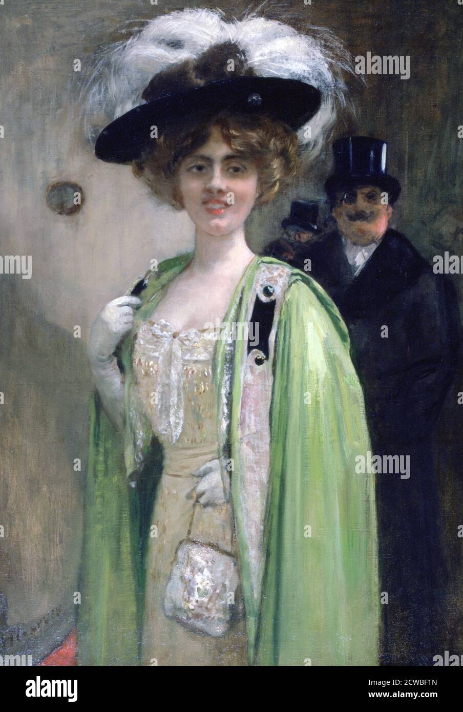 Una coppia che arriva ad un evento', c1872-1929 artista: Henri Gervex. Henri Gervex (1852-1929) è stato un pittore francese che ha studiato pittura sotto Alexandre Cabanel. Foto Stock