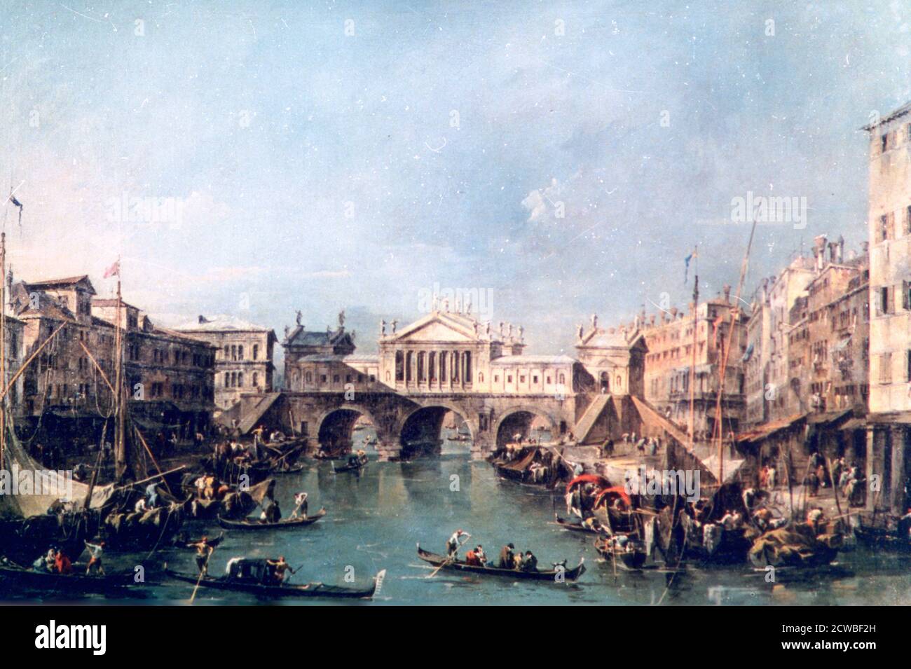Venezia', c1775 artista: Francesco Guardi. Francesco Guardi (1712-1793) è stato un pittore italiano, nobile e membro della Scuola Veneziana. Foto Stock