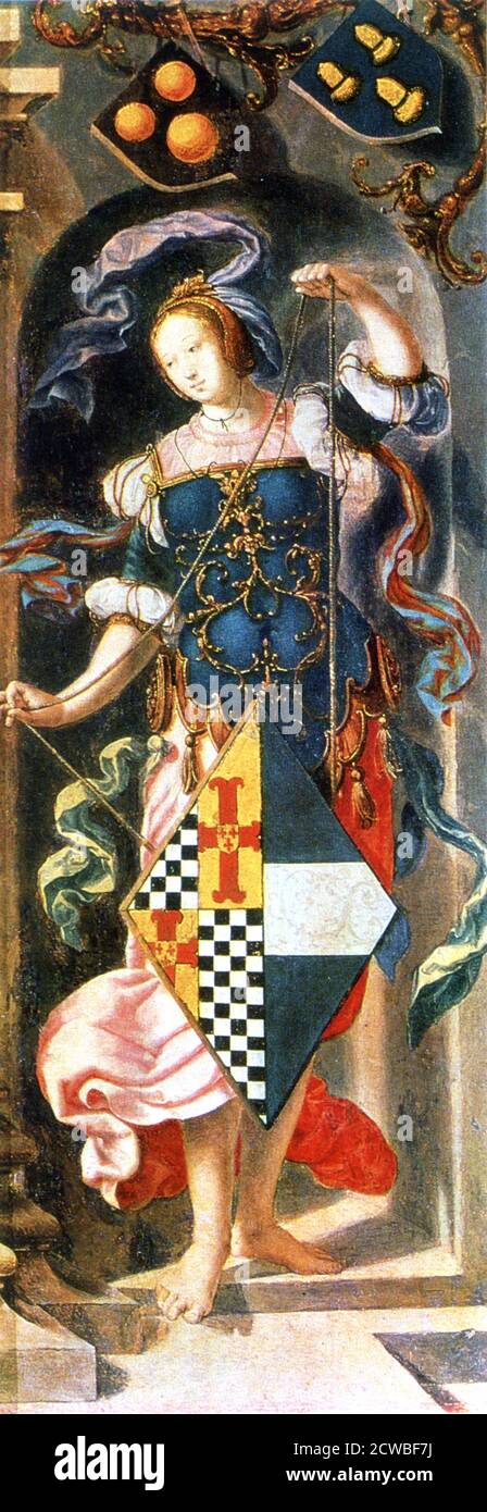 La guarigione dell'uomo cieco di Gerico', dettaglio, 1531. Artista: Lucas van Leyden. Lucas van Leyden (1494-1533) è stato un . Foto Stock