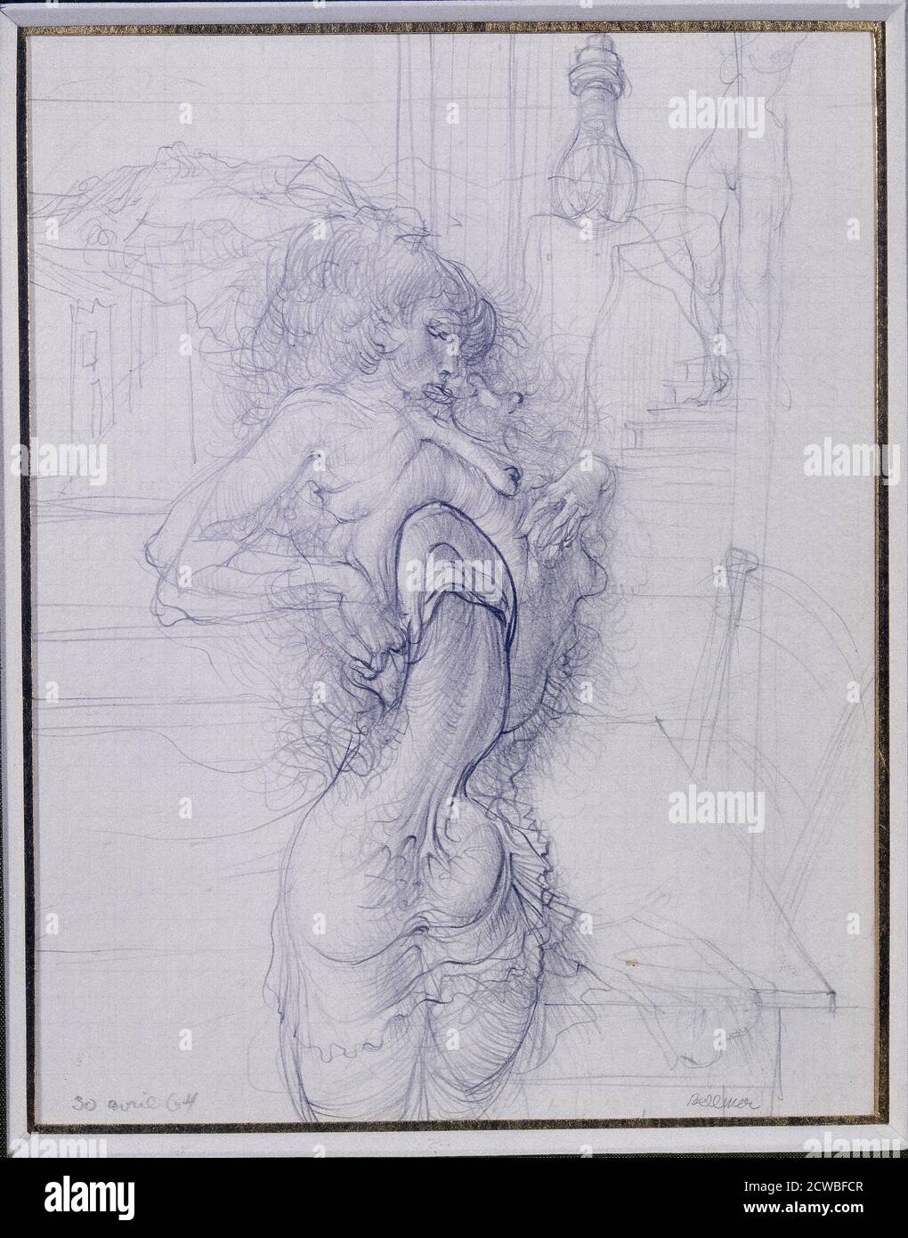 Untitled (Phallus Girl) 1964, di Hans Bellmer, (1902-75); artista tedesco Foto Stock