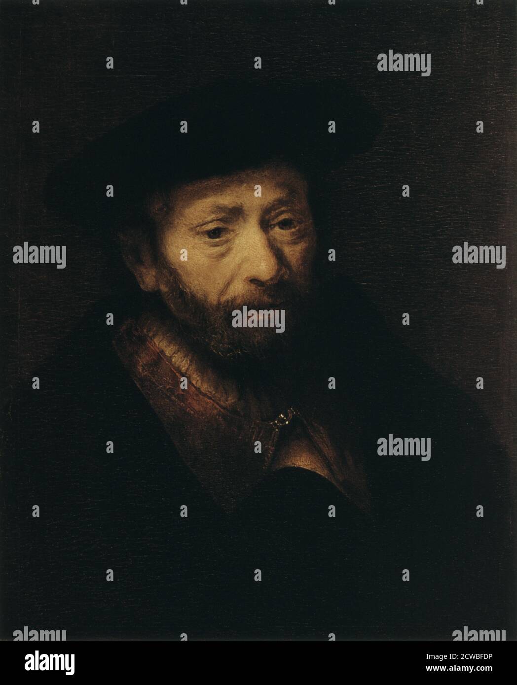 Ritratto di un vecchio uomo ', 17 ° secolo da Rembrandt Harmensz van Rijn. Dal Museo dell'Hermitage, San Pietroburgo, Russia. Foto Stock