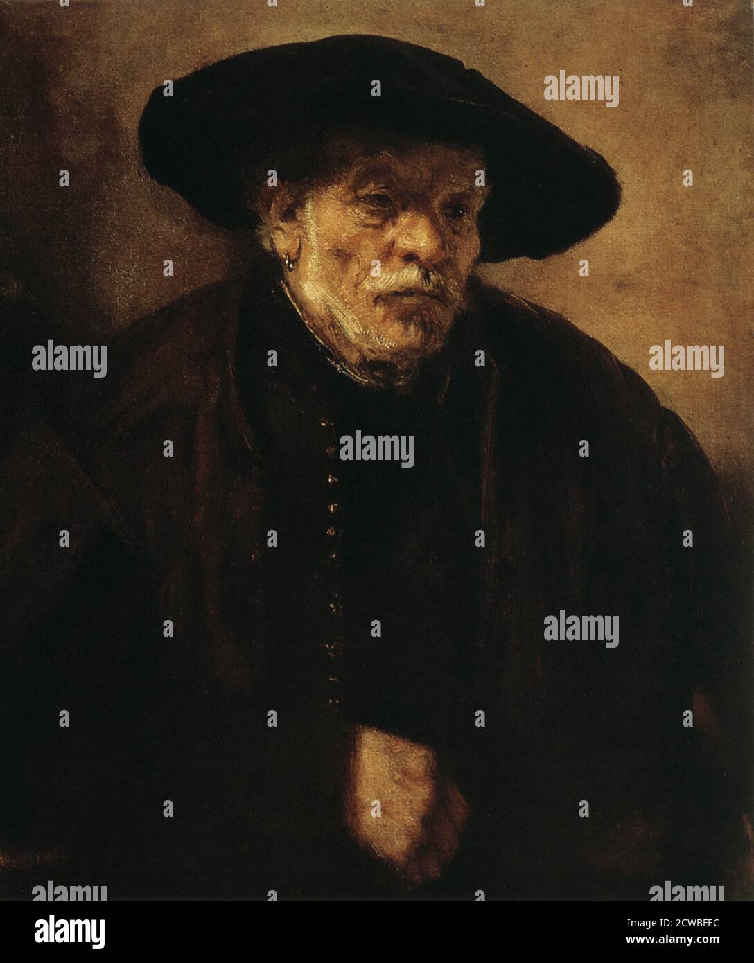 Ritratto del fratello di Rembrandt, Adrien van Rijn'(?), di Rembrandt Harmensz van Rijn, 1654. Dal Museo di Belle Arti di Pushkin, Mosca, Russia. Foto Stock