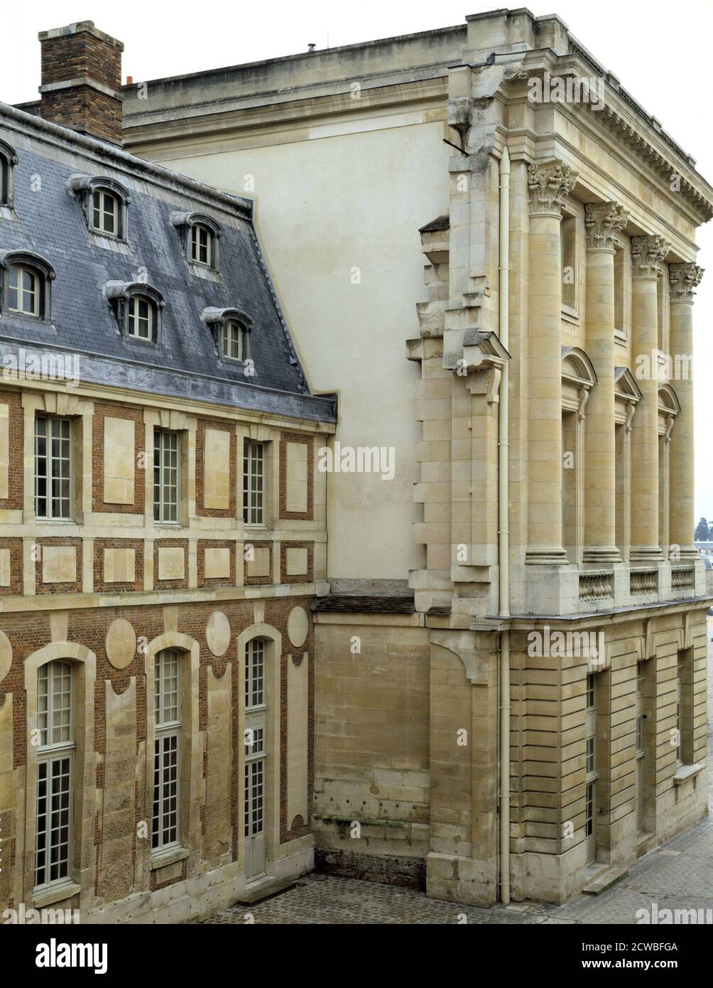 Dufour casa visto da sud, Chateau de Versailles, Francia. Foto Stock