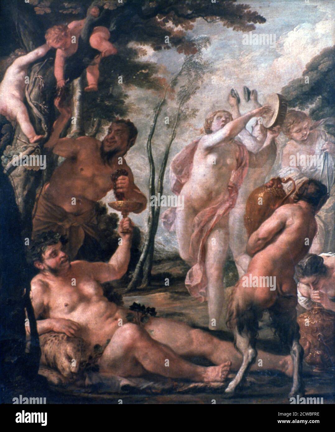 Bacchanale', c1600-1638. Artista: Jacques Blanchard. Jacques Blanchard (Parigi, 1600 – Parigi, 1638) è stato un . Fu cresciuto e insegnato dallo zio, il pittore Nicolas Bollery. Foto Stock