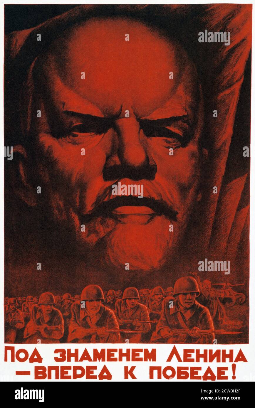 Segui la bandiera di Lenin a Victory', 1941. Foto Stock
