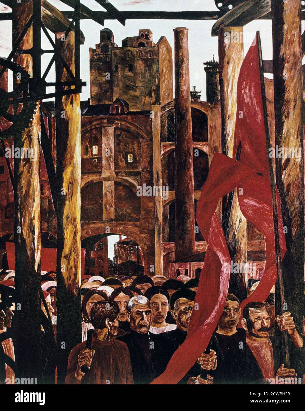 Colpo generale del 1905' dipinto nel 1946 dai Fratelli Smolin. La pittura realista socialista sovietica di Propaganda Foto Stock