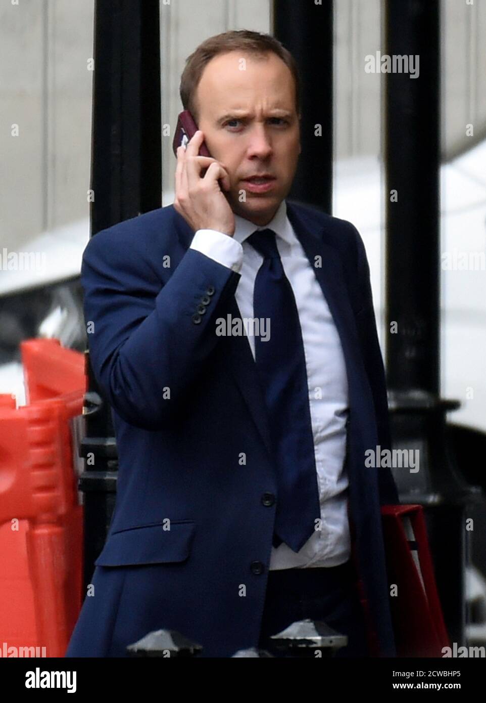 Fotografia di Matt Hancock. Matthew John David Hancock (1978) un politico britannico che serve come Segretario di Stato per la salute e l'assistenza sociale dal 2018. Membro del Partito conservatore, è membro del Parlamento del West Suffolk dal 2010. Foto Stock