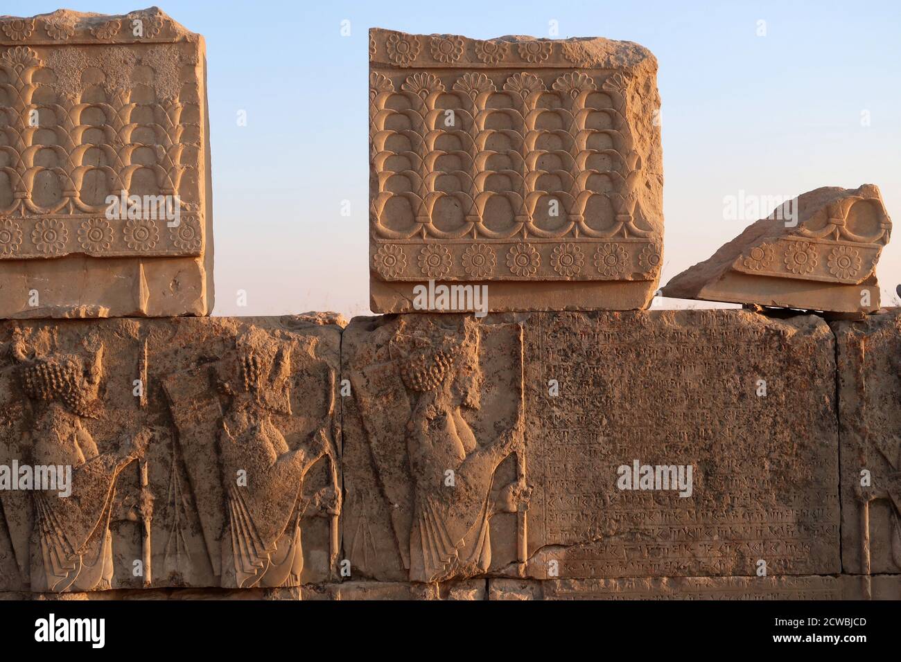 Fotografia del palazzo di Xerxes a Persepolis, Iran. Foto Stock