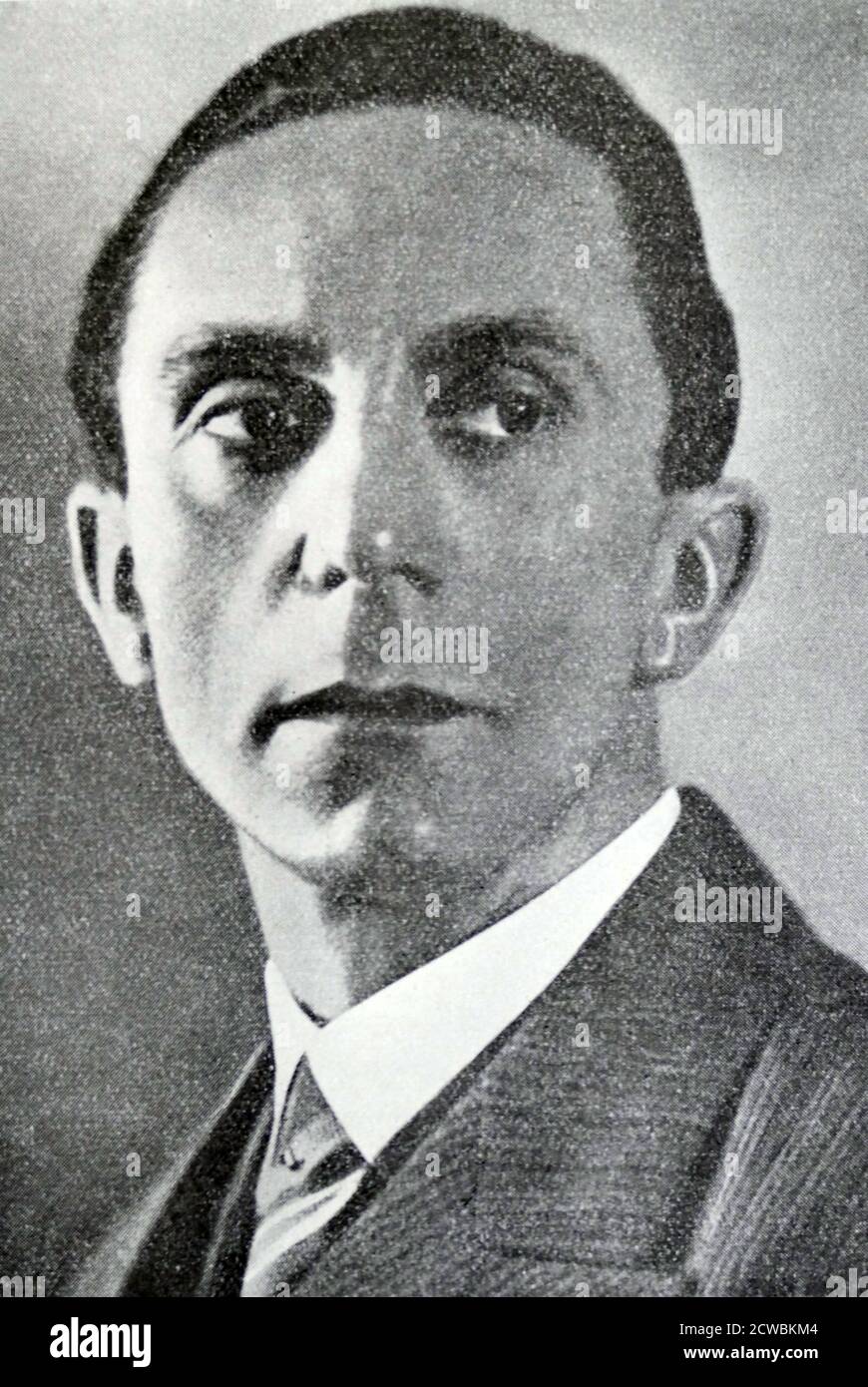 Foto in bianco e nero di Joseph Goebbels (1897-1945), Capo di Propaganda. Foto Stock