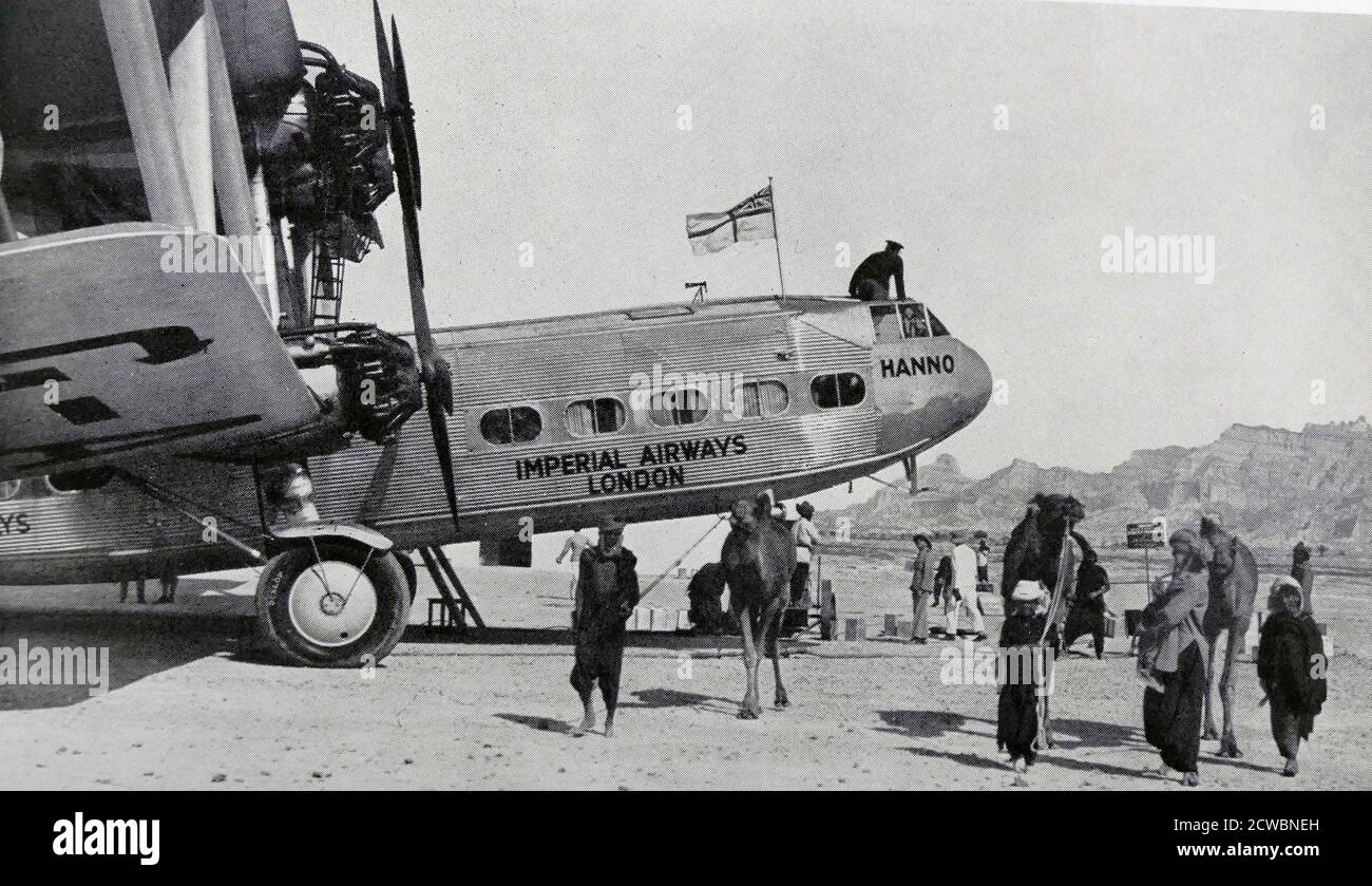 Pegasus motore corto 'C' classe o Empire Flying barca di Vie aeree imperiali 1936 Foto Stock