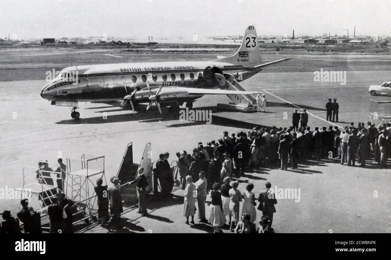 BEA Vickers Viscount 700 aeromobili in Nuova Zelanda 1953 Foto Stock