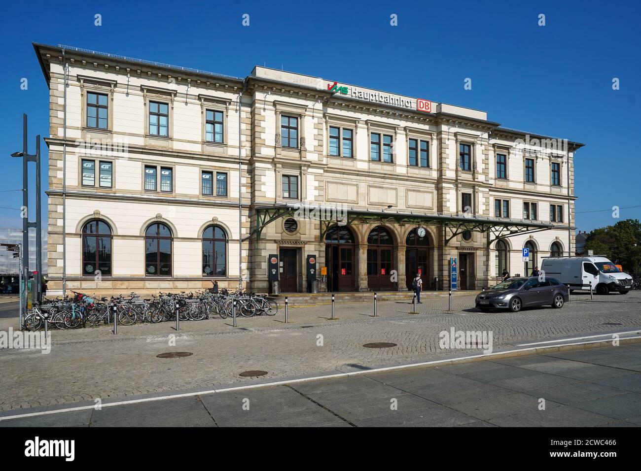 Chemnitz, Germania. 22 settembre 2020. Vista esterna della stazione centrale di Chemnitz. Credit: Peter Endig/dpa-Zentralbild/ZB/dpa/Alamy Live News Foto Stock