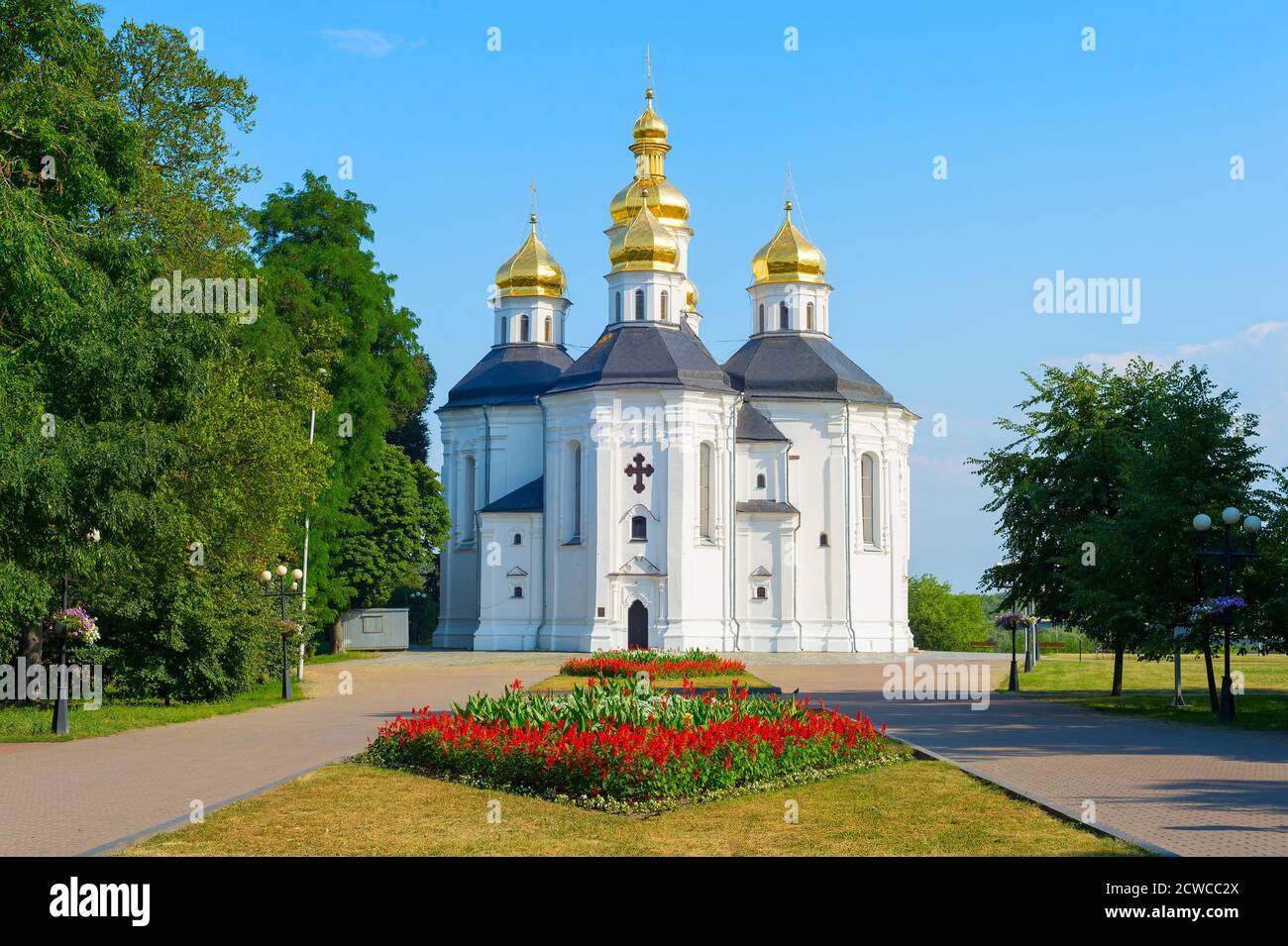 La Chiesa di Caterina è una chiesa funzionante a Chernihiv, Ucraina. Principale attrazione turistica Foto Stock