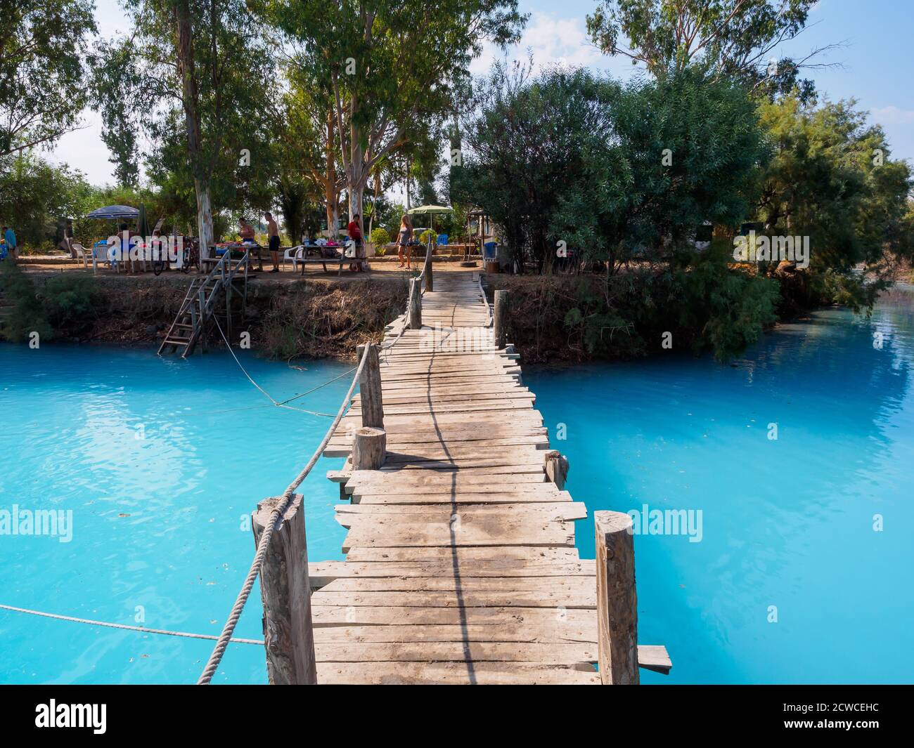 Laguna Termale Blu, Dalyan, Provincia di Muğla, Turchia Foto Stock